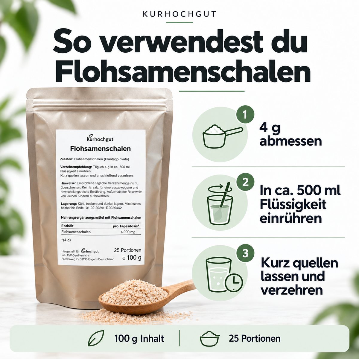 Flohsamenschalen 100g