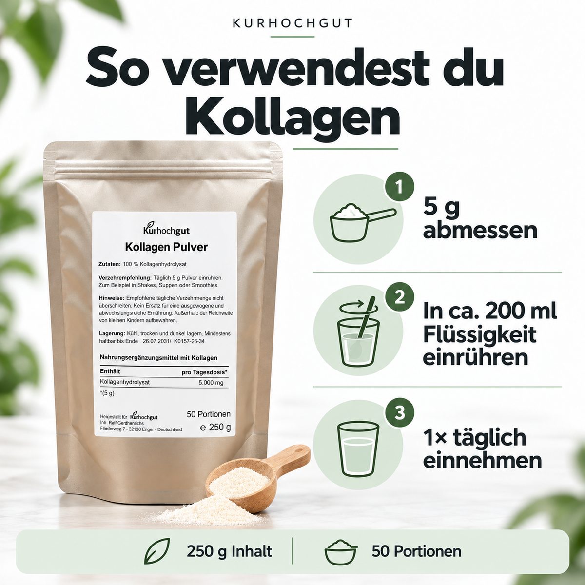 Kollagen Pulver 250g