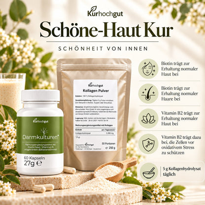 Schöne-Haut mit Darmkulturen+ & Kollagen Pulver
