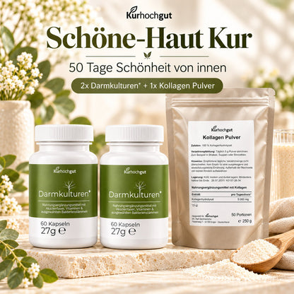 Schöne-Haut mit Darmkulturen+ & Kollagen Pulver